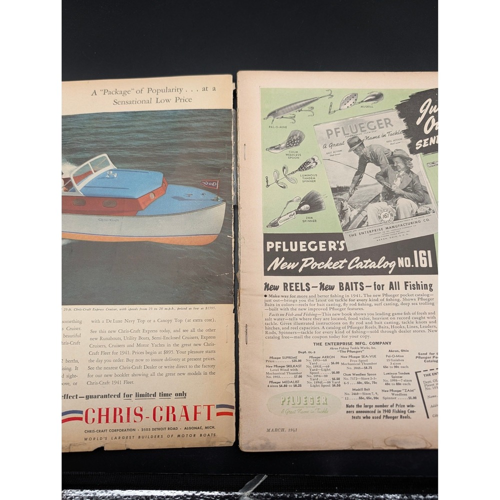 Outdoor Life Magazine March 1941 Hunting Fishing Bass Dog Shotgun Fireplace - Picture 8 of 10